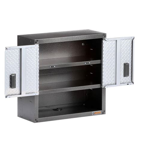 steel 2-shelf wall mounted garage cabinet|overhead storage cabinet wall mounted.